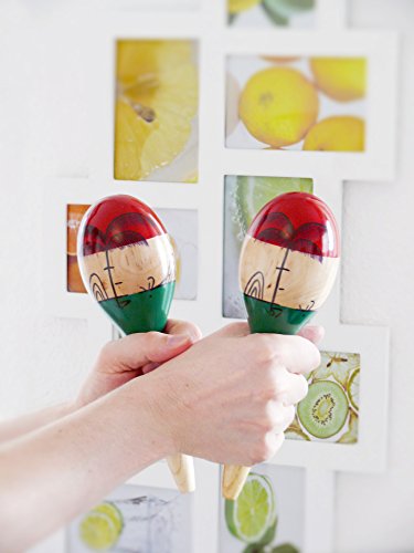 Happy Maracas 10inch Large Wood Rumba Shakers Set - Image 5