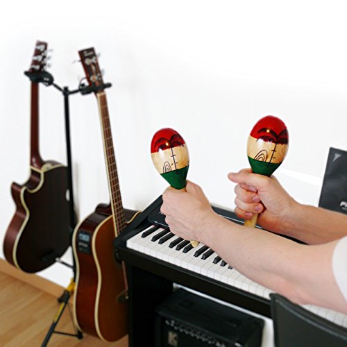 Happy Maracas 10inch Large Wood Rumba Shakers Set - Image 2