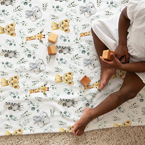 HawSkgFub Safari Jungle Animal Baby Blanket, 123ABC - Image 3