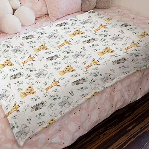 HawSkgFub Safari Jungle Animal Baby Blanket, 123ABC - Image 4
