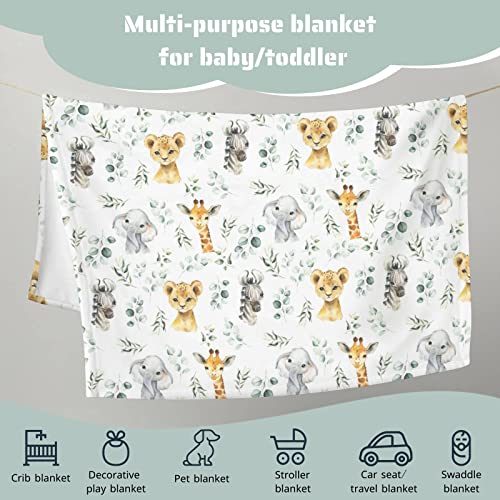 HawSkgFub Safari Jungle Animal Baby Blanket, 123ABC - Image 5