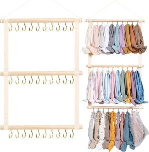 POVETIRE Headband Holder Organizer for Girls (Beige-1)
