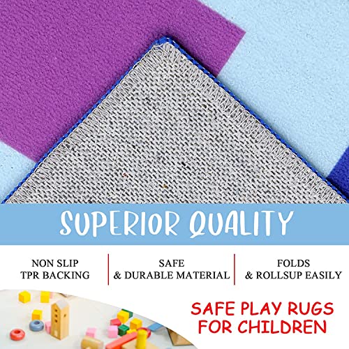 HEBE Kids Play Rug ABC Alphabet Numbers Shapes - Image 3