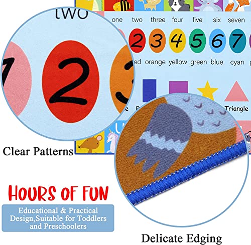 HEBE Kids Play Rug ABC Alphabet Numbers Shapes - Image 4