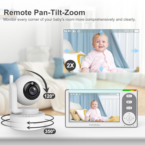 HelloBaby 4.3'' Video Baby Monitor, Long Battery Life HB30 - Image 4