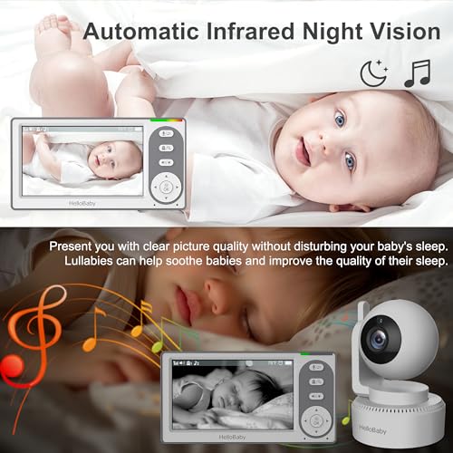 HelloBaby 4.3'' Video Baby Monitor, Long Battery Life HB30 - Image 5