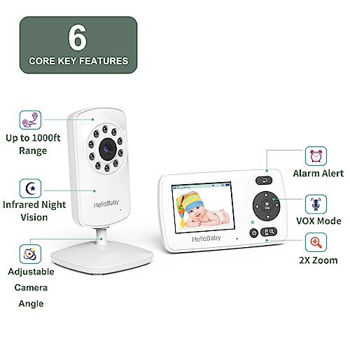 HelloBaby Monitor With Camera And Audio, 1000ft - Image 2