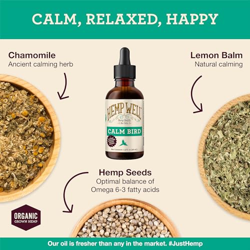Hemp Well Calm Bird Oil - Relieves Anxiety, 2 Ounces - Image 2