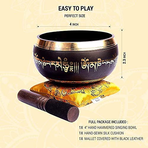 HIMALAYAN BAZAAR Tibetan Singing Bowl Set - Master Healing - Image 3