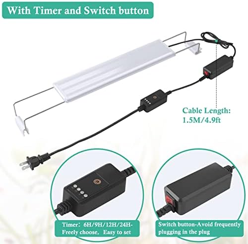 HITOP Full Spectrum LED Aquarium Light β 12-20in - Image 3