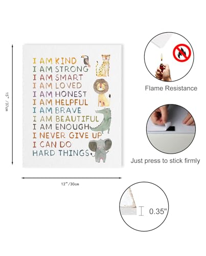 HLJ ART I Am Kind Smart Brave Wall Art - Image 4