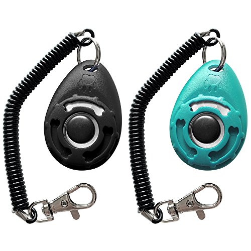 HoAoOo Pet Training Clicker with Strap - Black + Blue - Image 3