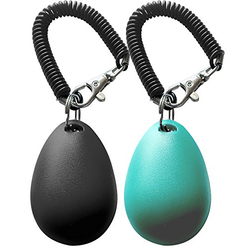 HoAoOo Pet Training Clicker with Strap - Black + Blue - Image 2