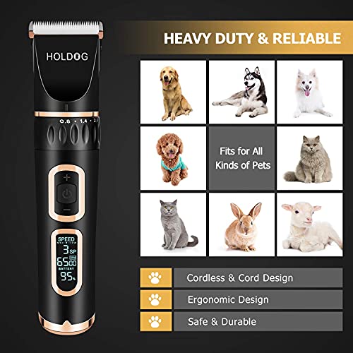 HOLDOG Dog Clippers Heavy Duty 3-Speed Grooming - Image 3