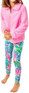 Lilly Pulitzer Idalene Sherpa Jacket Mandevilla Baby (L)