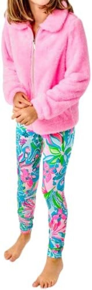 Lilly Pulitzer Idalene Sherpa Jacket Mandevilla Baby (L)
