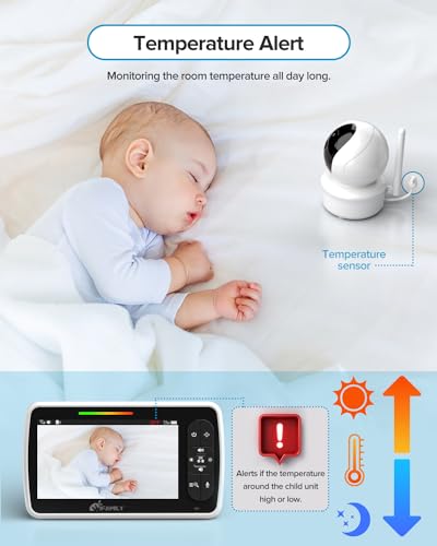iFamily Baby Monitor - 5" Screen, 30Hrs Battery - Image 5