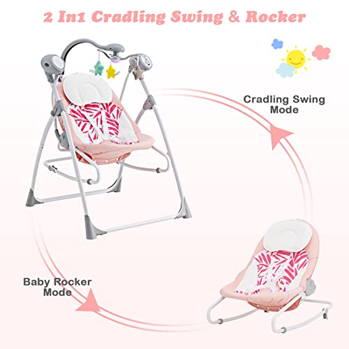 INFANS Baby Swing And Bouncer, 5 Speed Sway - Image 3
