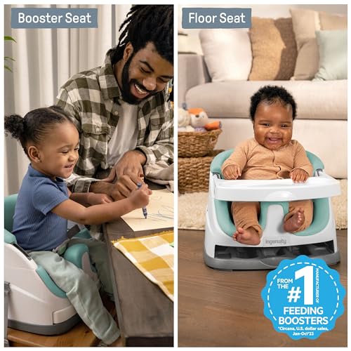 Ingenuity Baby Base 2-in-1 Booster Seat - Mist - Image 2