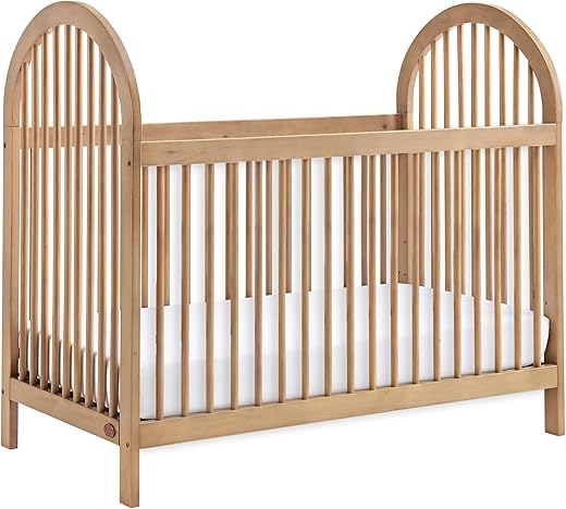 Soho Baby Island Crib, Honey Wood, 3-in-1