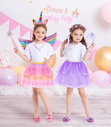 Jeowoqao Kids Princess Dress Up Clothes Set - Image 5