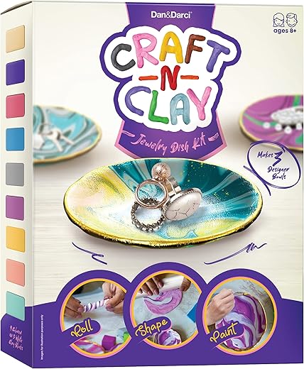 Dan&Darci Jewelry Dish Making Kit for Kids Ages 8-14