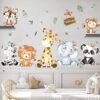 wondever Jungle Animals Wall Stickers for Kids