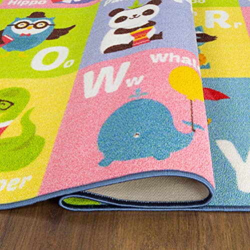 KC Cubs ABC Alphabet Animal Educational Non-Slip Kids Rug KCCUBS123 - Image 4