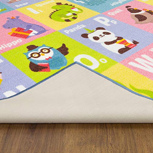 KC Cubs ABC Alphabet Animal Educational Non-Slip Kids Rug KCCUBS123 - Image 5