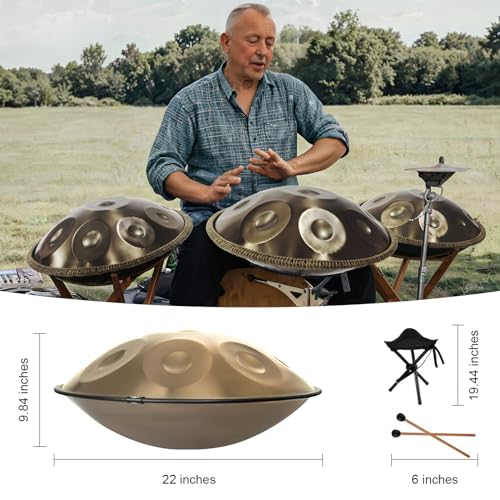 Kelisiting Handpan Drum 22 Inches D Minor, 432Hz 10 Notes - Image 5