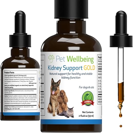 Pet Wellbeing Kidney Support Gold for Cats – 2 oz
