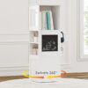 UTEX Kids 360 Rotating Bookshelf Tower, White