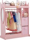 GTOLV Kids Dress Up Storage With Mirror
