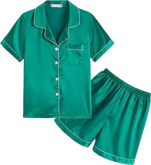 Hupohoi Kids Pajama Set Summer Short Sleeve