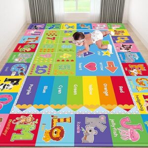 LTKOUGFAM Kids Play Mat ABC Educational Rug 78.7X59