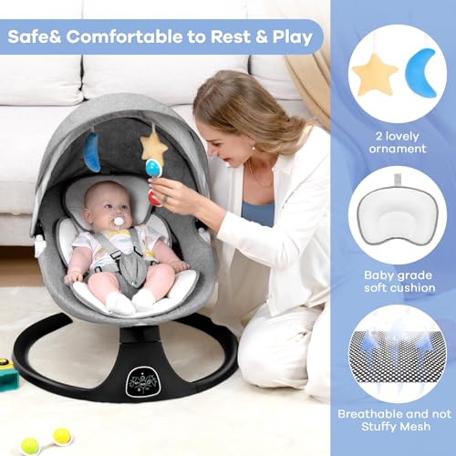 kmaier Electric Baby Swing With 5 Speeds - Image 3