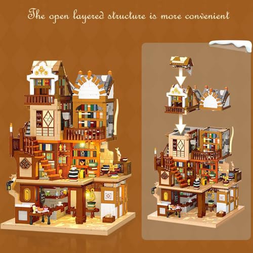 kowkis Medieval European Library Building Kit (3294 Pcs) - Image 3