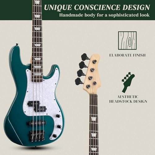 Ktaxon Electric Bass Guitar Beginner Kit, Lake Blue - Image 5