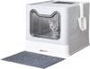 Medario Large Foldable Cat Litter Box, Grey