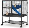 HABUTWAY Large Metal Rolling Ferrets Cage, 36.5”H