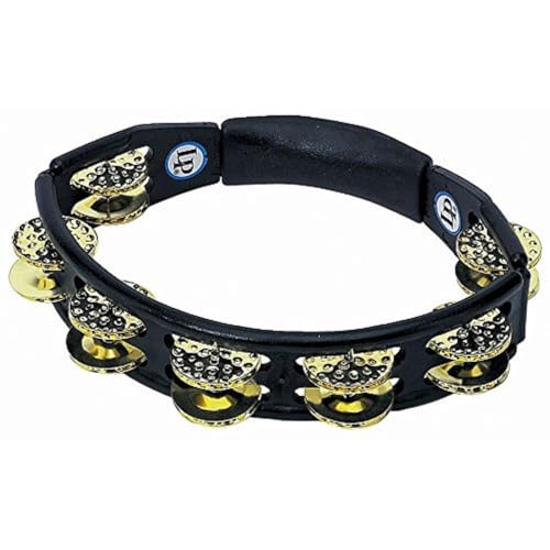 Latin Percussion LP174 Cyclops Dimpled Brass Jingles Tambourine - Image 2