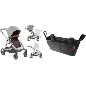 Contours Legacy Convertible Baby Stroller - Graphite Gray + Options Elite V2 Parent Organizer