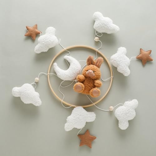 let's make Crib Mobile Bear Cloud Nursery Decor - Image 4