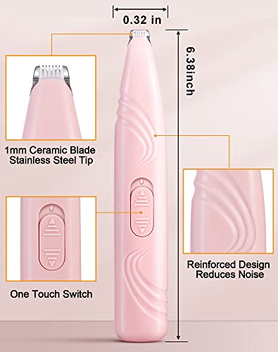 LEYOUFU Dog Paw Trimmer, Cordless Electric Clippers (Pink) - Image 5