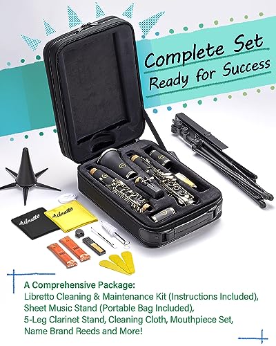 Libretto Bb Clarinet Set With Accessories, 5-Leg Stand - Image 2