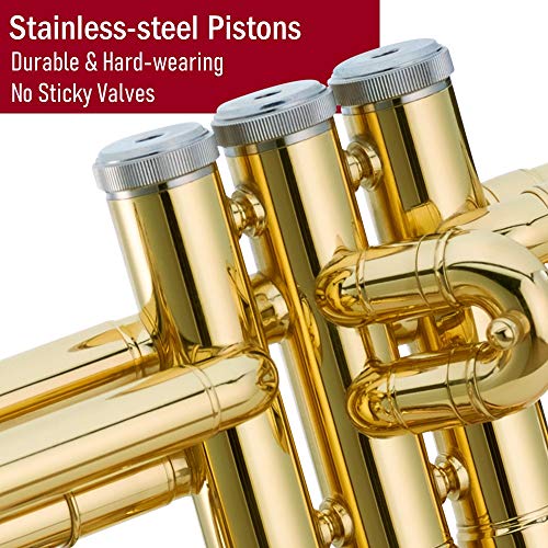 Libretto Gold Lacquer Bb Trumpet Set, Rose Brass - Image 5