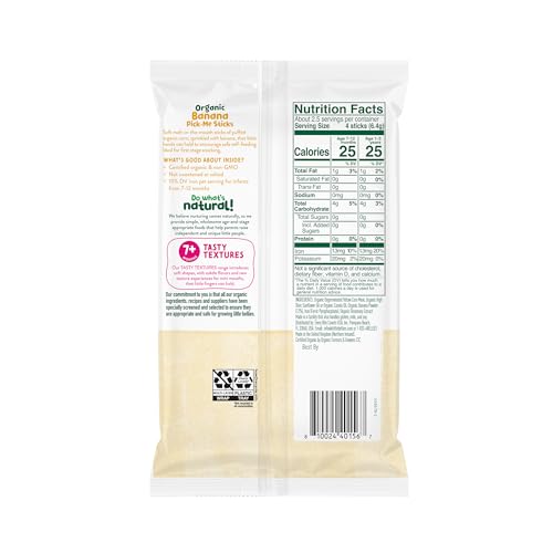 Little Bellies Organic Banana Pick-Me Sticks Baby Snack (Pack of 5 x 0.56 oz) - Image 2