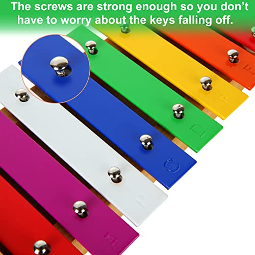 LOLYSIC 15 Tone Colorful Wooden Xylophone with Mallets - Image 3