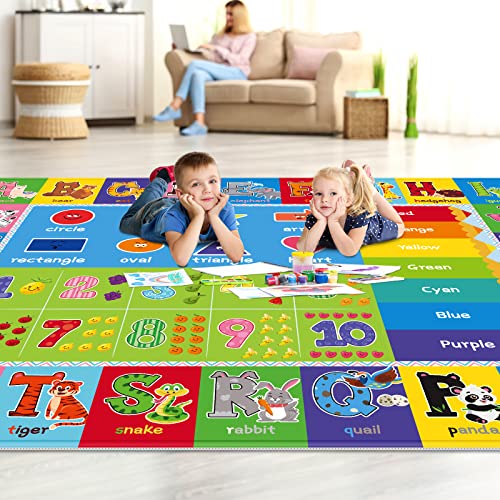 LTKOUGFAM Kids Play Mat ABC Educational Rug 78.7X59 - Image 2