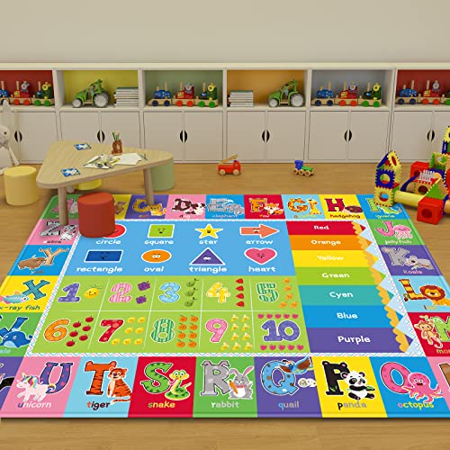 LTKOUGFAM Kids Play Mat ABC Educational Rug 78.7X59 - Image 4